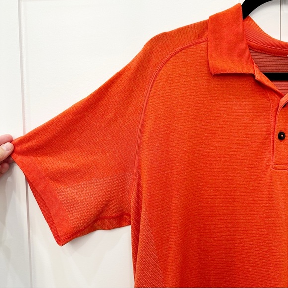 LULULEMON | Orange Polo Shirt Size XL - Picture 2 of 6